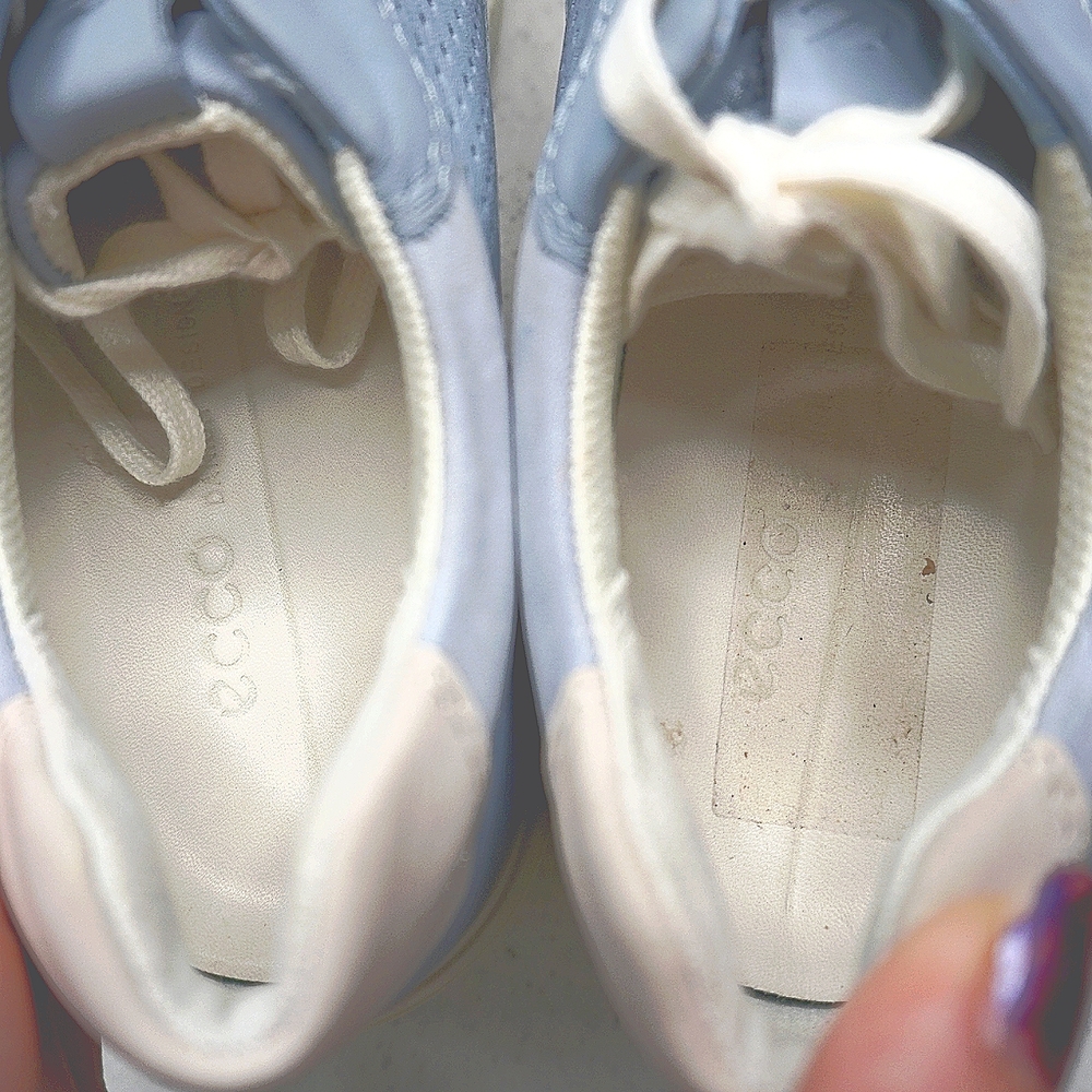 40) ECCO Soft Runner 7 Sky Blue Sz. 6 Extra Width - Picture 6 of 12